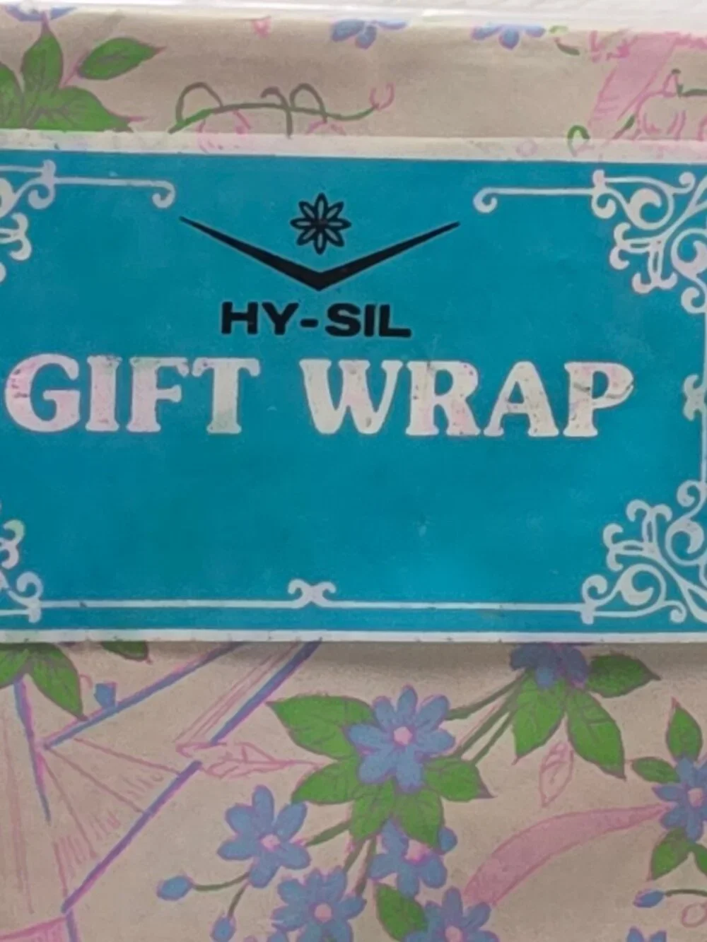 Vintage Hy-Sil Gift Wrapping Paper Bridal Shower Floral Pastel New Sealed Spring